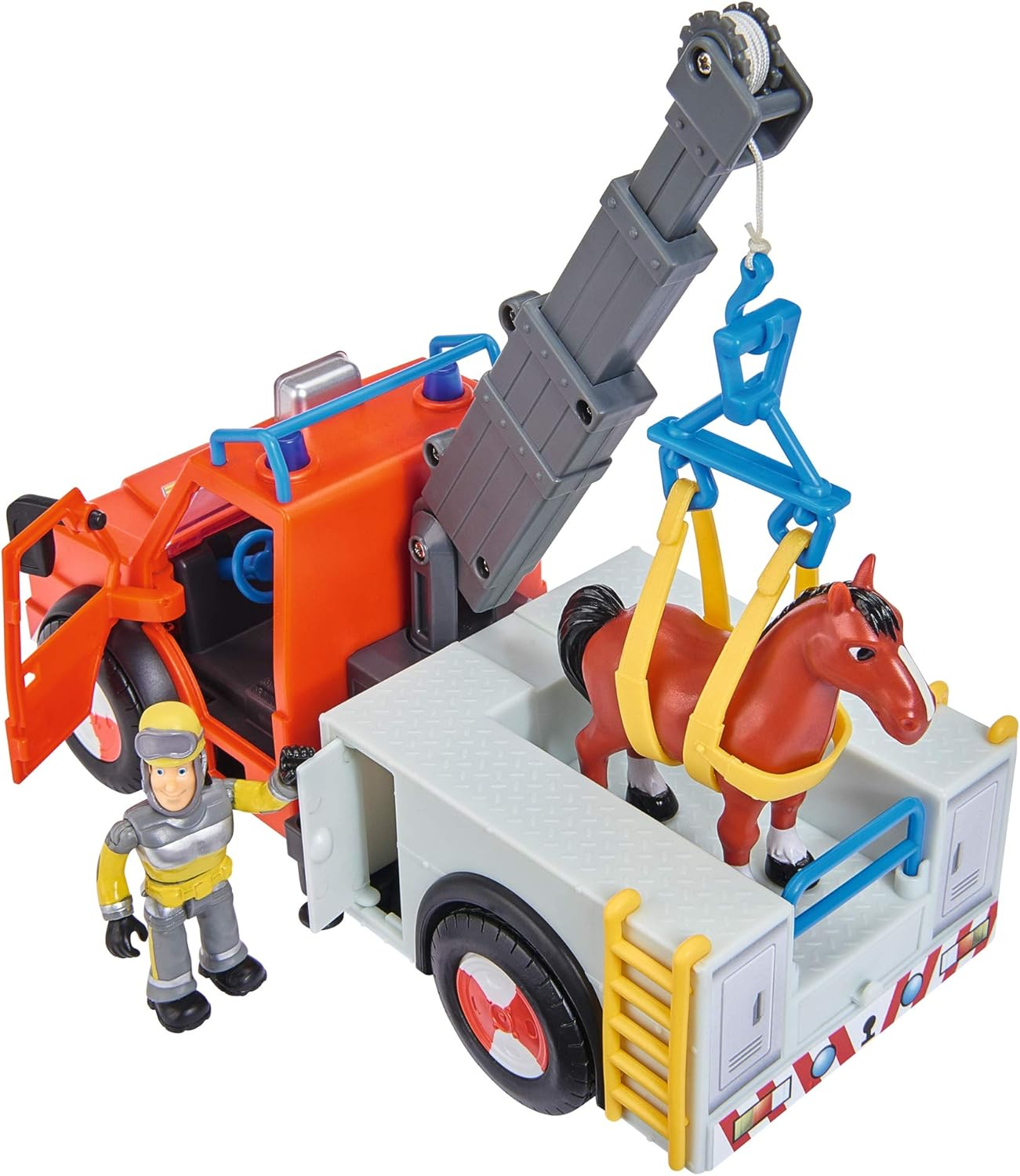 Simba 109258280 "Fireman Sam - Phoenix Rescue Vehicle Playset with Figurine and Horse
