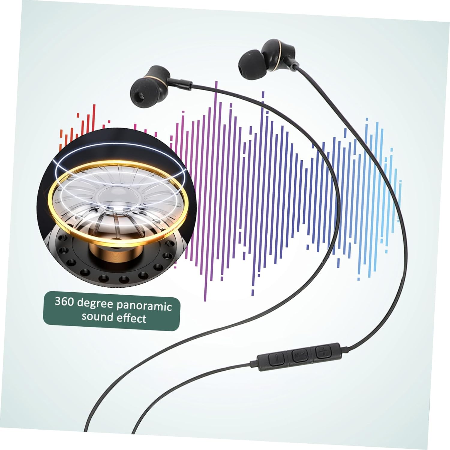 Mikinona USB C Headphone In-Ear Earphone Type-C Plug Wired Headset Microphone and Inline Control for Smartphones, Black, Compatible Usb-C Devices, Suitable for Calls and Music image number 1