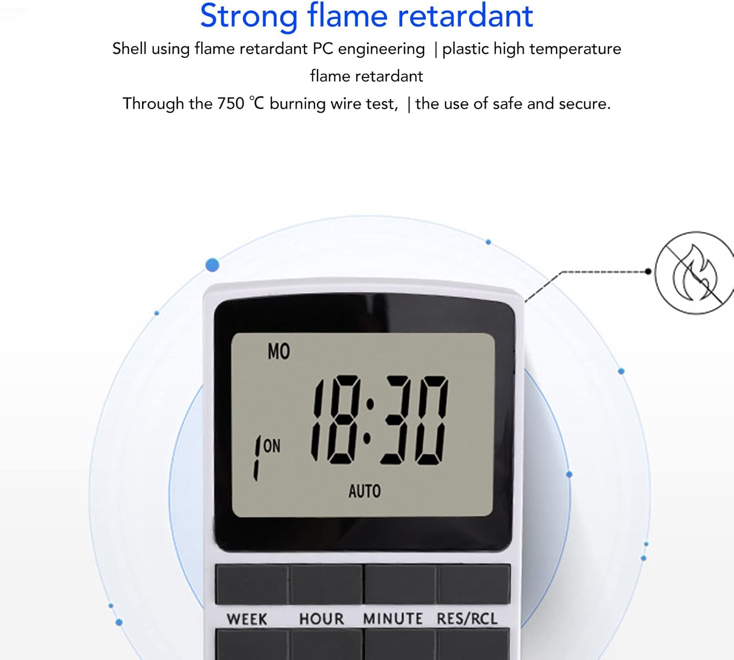 24 Hour Digital Timer Outlet, 7 Day Programmable Timer Indoor, On/Off Programs Electrical Plug Timer, Timed Power Switch for Aquarium, Grow Light, Fan, Pets, Home, Kitchen (AU image number 5