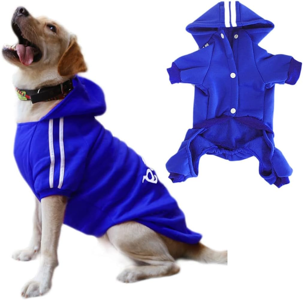 Dog Hoodies 4 Legs Jumpsuit Dog Clothes Pullover Warm Sweatshirt Cotton Jacket Tracksuit for Small Dog Medium Dog Large Dog Cat