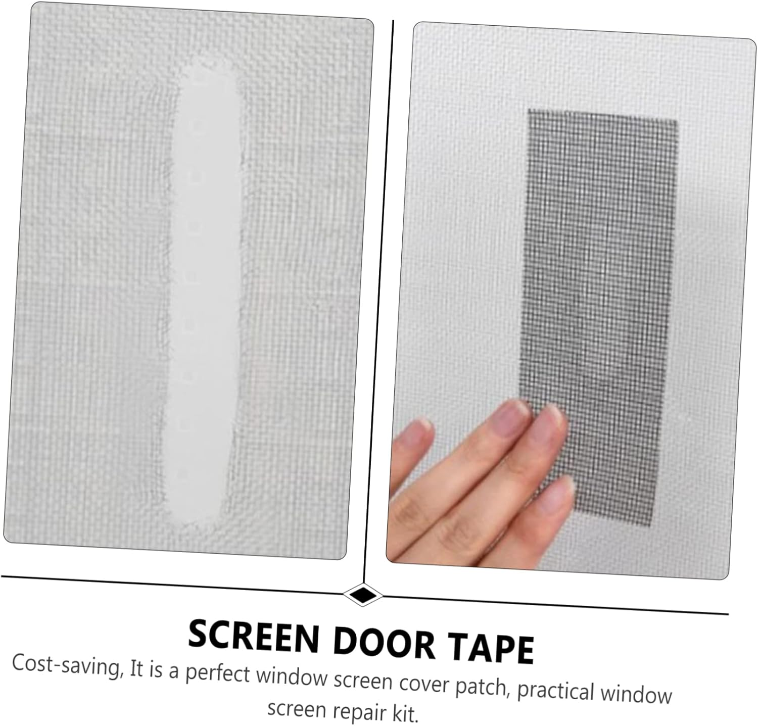Outanaya Screen Patch Tape Black Mesh Repair Kit for Window Screen Door Mesh Strong Adhesive