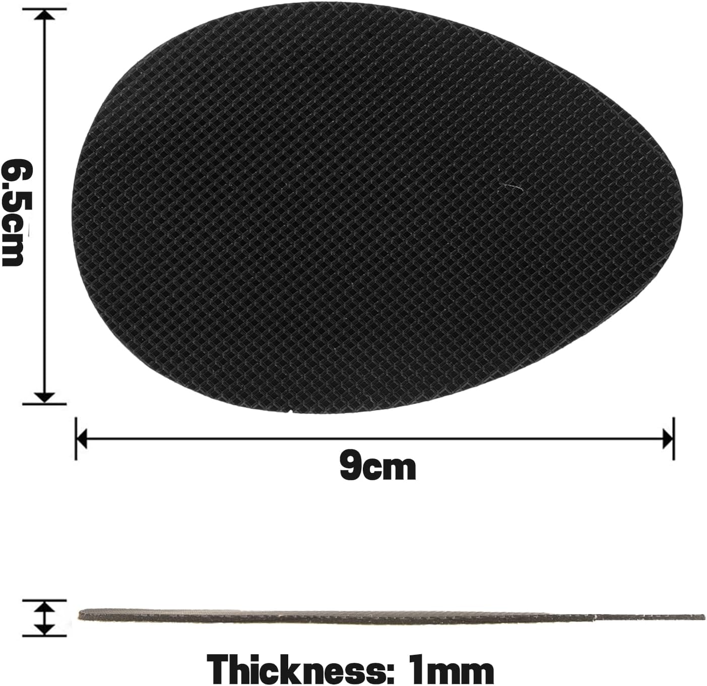 4 Pairs Non-Slip Shoe Pads，Adhesive Heel Grips & Sole Protectors Cover Bottoms, Anti-Slip Silicone for High Heels Noise Reduction, Universal for Women & Men (Black, Durable) image number 3