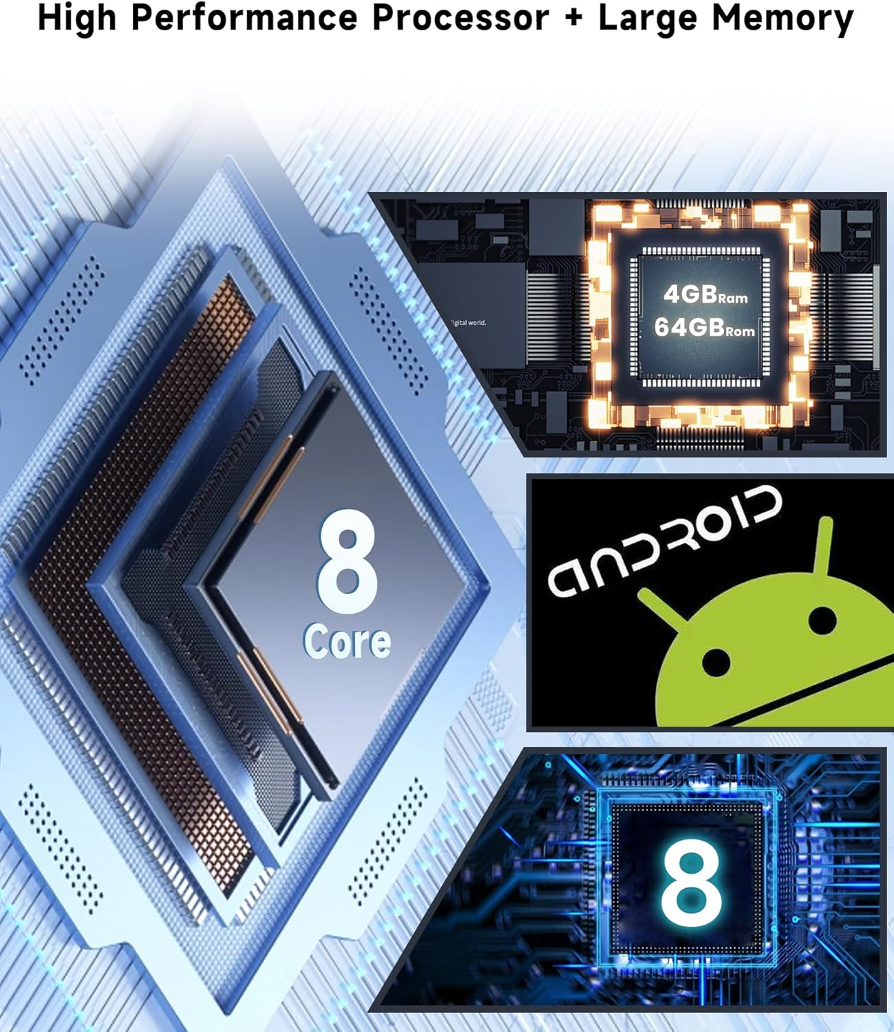 [8 CORE 4G+64G] Car Radio for Fiat 500 500C 2007-2015 with Wireless Carplay/Android Auto, 9 Inch Touch Screen with GPS, Wifi, SWC, Dsp+Backup Camera image number 3