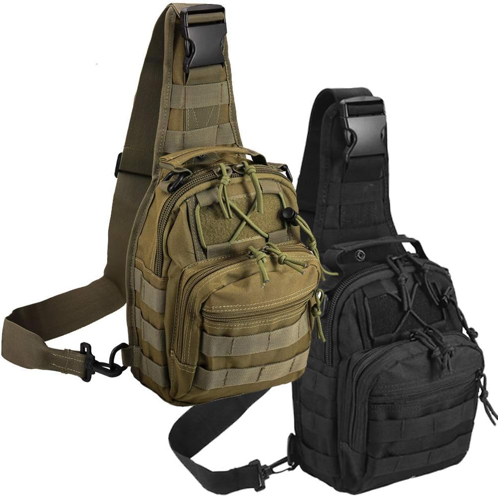Tactical Shoulder Bag,1000D Outdoor Military Sling Daypack Backpack image number 1