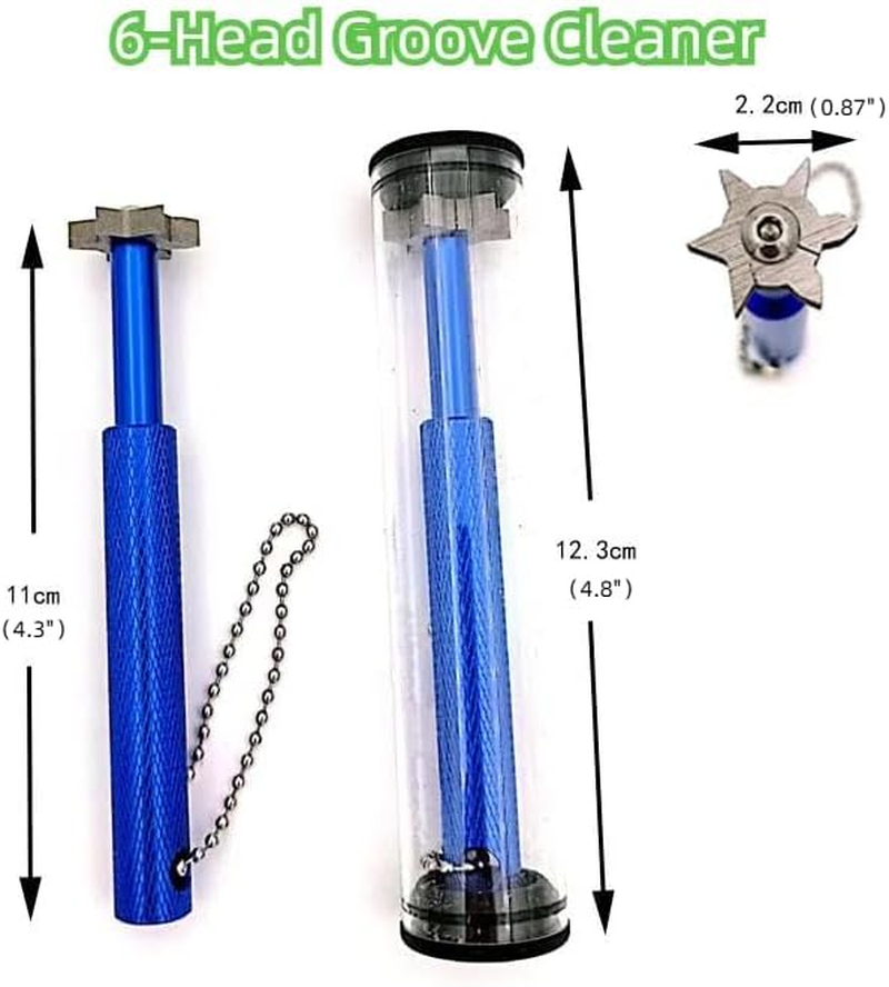 Golf Club Cleaning Kit Retractable Water Brush with Nylon Bristles and 6-Sided Groove Cleaner Portable Cleaner for Irons Woods Putters Essential Golf Accessories and Brush image number 6