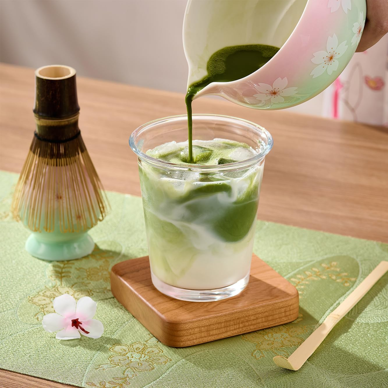 Combojoy Matcha Whisk Set &ndash; Japanese Tea Ceremony Kit with Ceramic Bowl, Purple Bamboo Whisk (Chasen), Holder, Sifter & Scoop &ndash; Complete Matcha Kit, Women Gifts for Tea Lovers image number 1