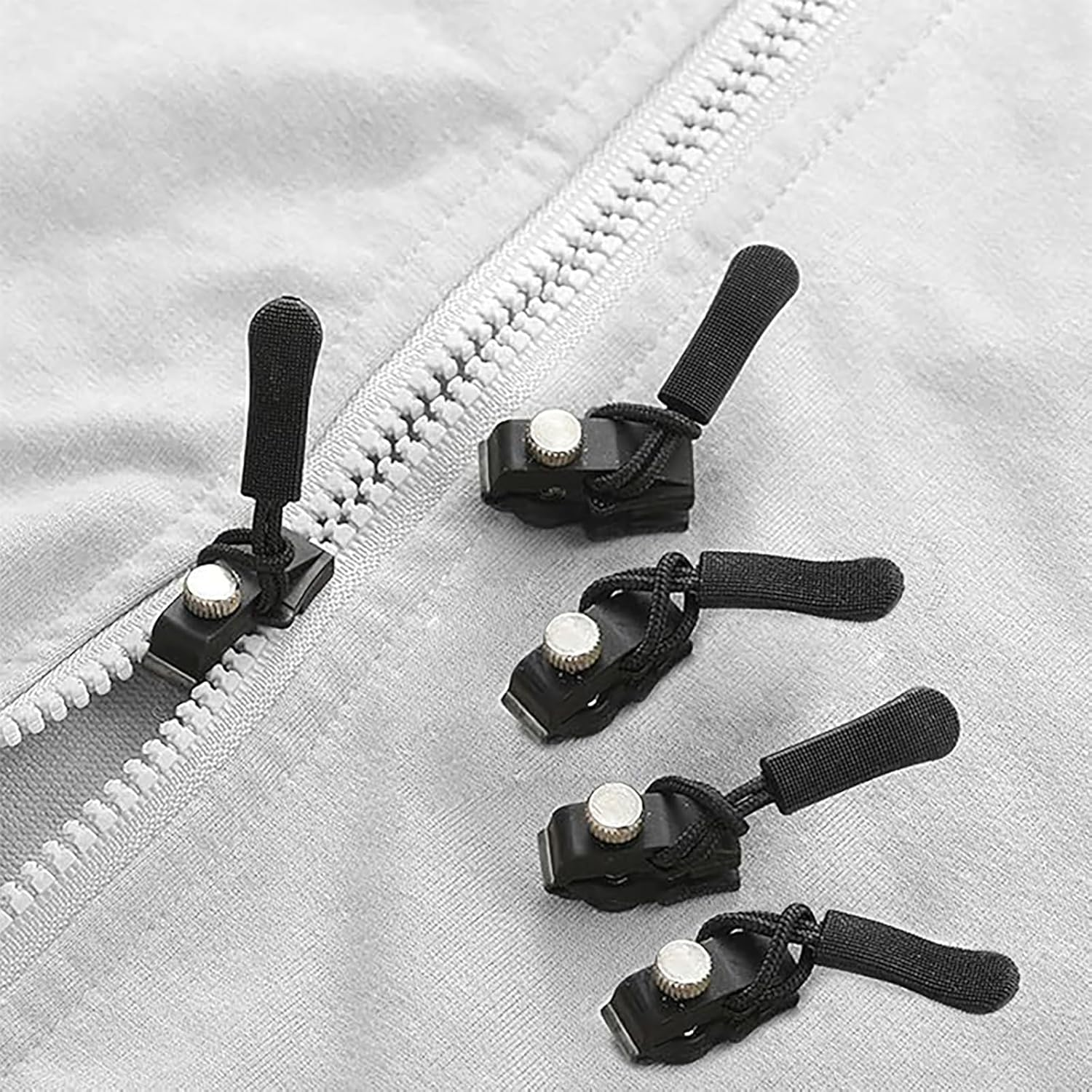 Lyvixora Zipper Repair Kit, 30Pcs Assorted Sizes Zipper Pull, Universal Set Zippers Fixer Zippers Fastener Repair Attachments for Bags/Jackets/Clothing/Shoes/Boots image number 1