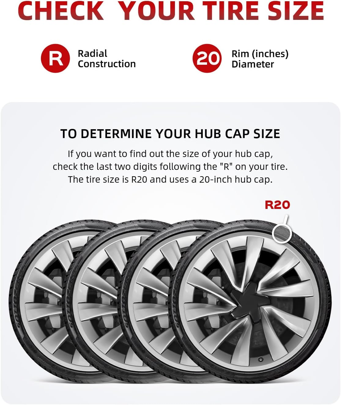 EVOOOR Model Y All-In-One Wheel Rim Protector for Tesla Model Y Juniper 20" Helix Wheel- Strips for Curb Rash Prevention Wheel Rim Protector Easy to Install (Sliver,4Pcs) image number 4