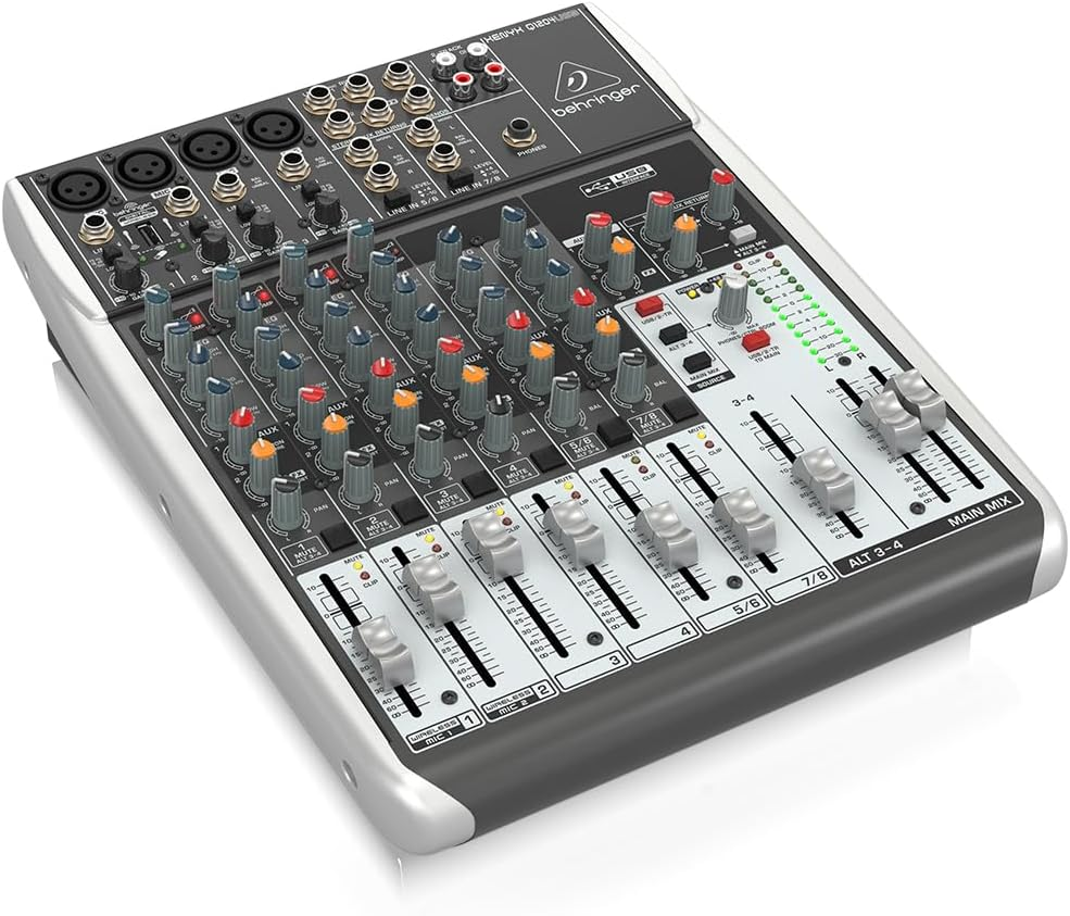 Behringer XENYX Q1204USB Q1204USB Behringer XENYX Q1204USB Premium 12-Input 2/2-Bus Mixer, Black image number 3