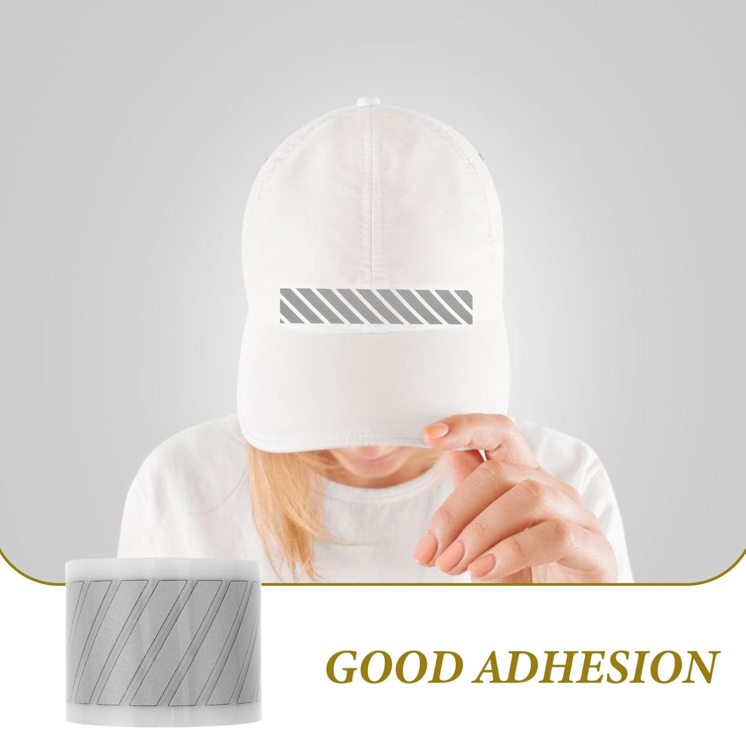 SHINEOFI 1 Roll Reflective Iron on Tape Silver Reflective Heat Transfer Vinyl High Visibility Fabric Clothing Tape for DIY Clothing Decoration image number 6