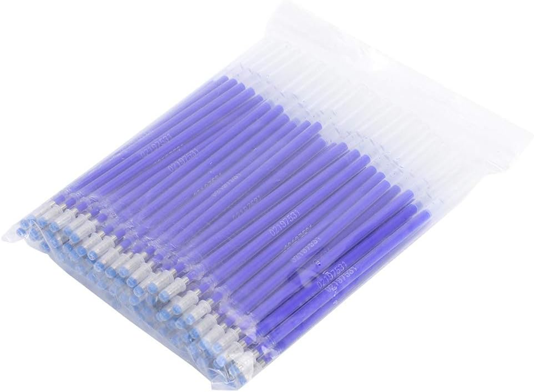 100Pcs Heat Erasable Fabric Pens Heat Pens Blue High Temperature Disappearing Pen for Temporary Marking on Shoes, Clothing and Leather image number 2