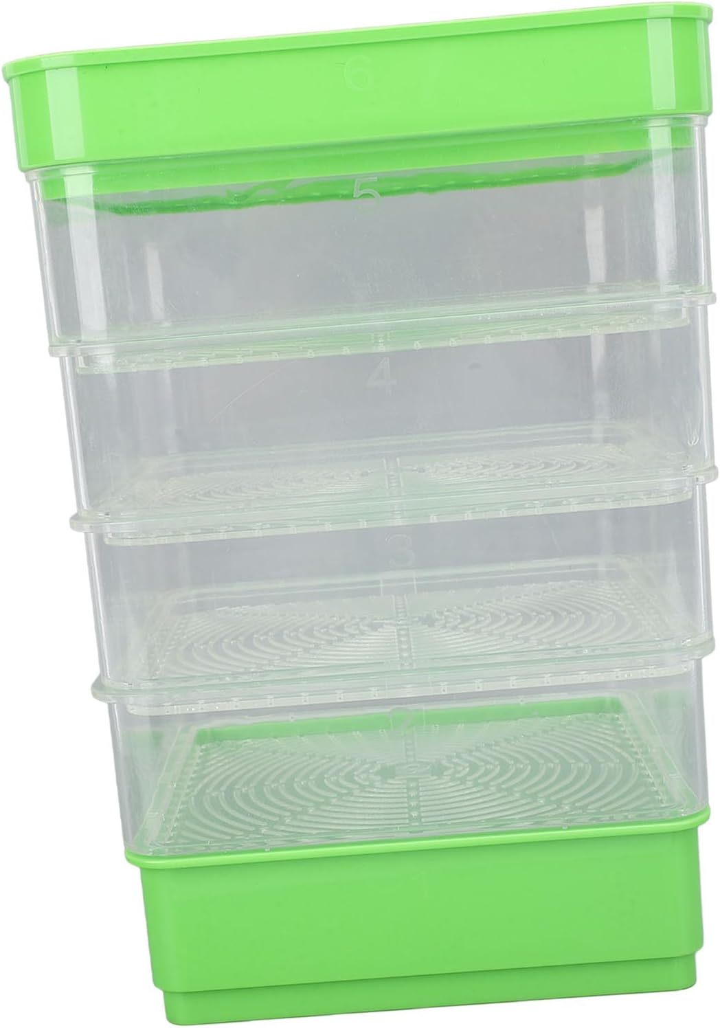 4 Tier Seed Sprouting Kit, Stackable Micro Greens Growing Trays, Soilfree Sprouter Tray for Beans Alfalfa Seeds (Without Sunshade) image number 6