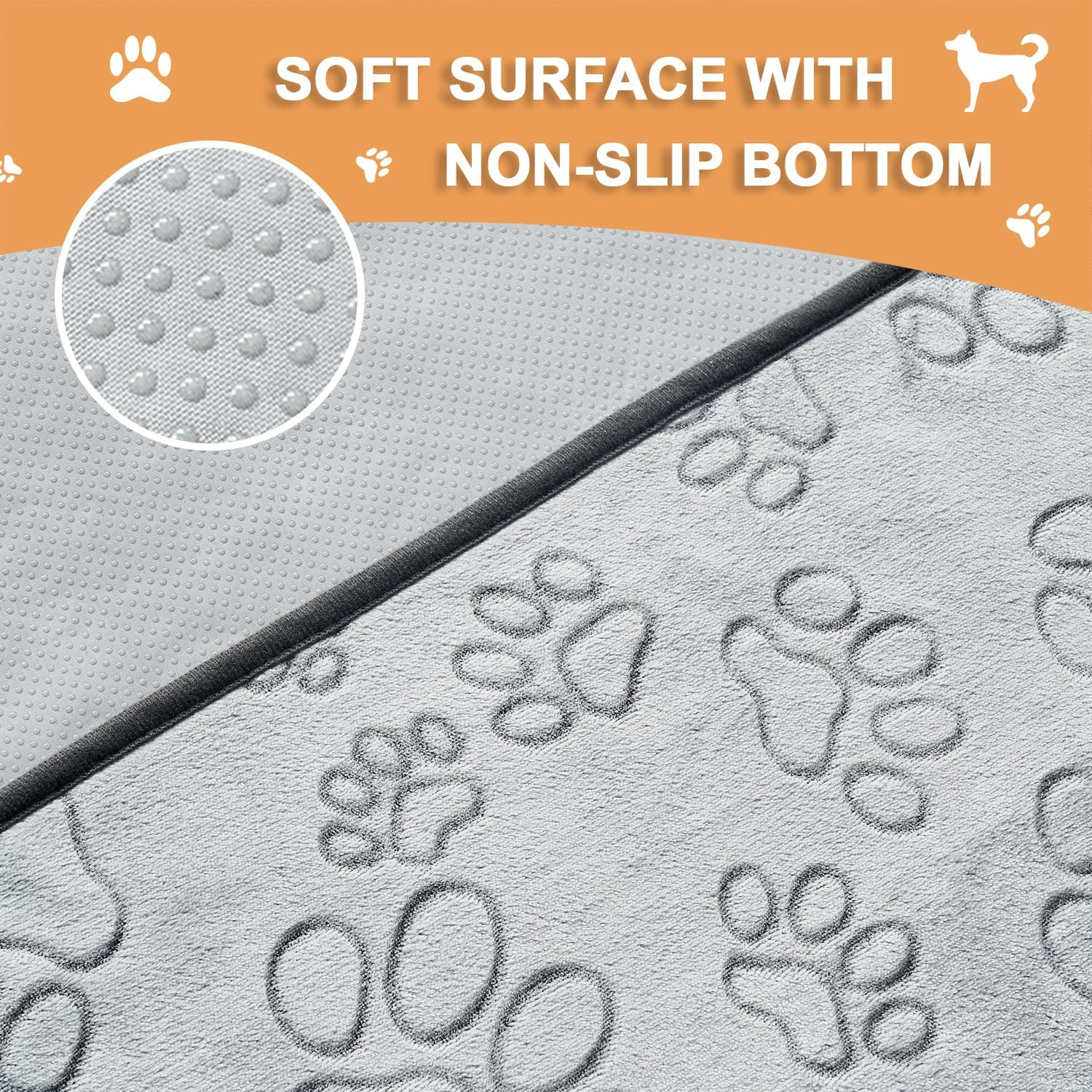 Qeils Reusable Puppy Pads, 2 Pack Washable Pee Pads for Dogs, Waterproof Non Slip Wee Wee Pad, Absorbent and Leakproof Training Mats for Potty, Crate, Playpen, Bed, Sofa, 18"X 24" image number 2