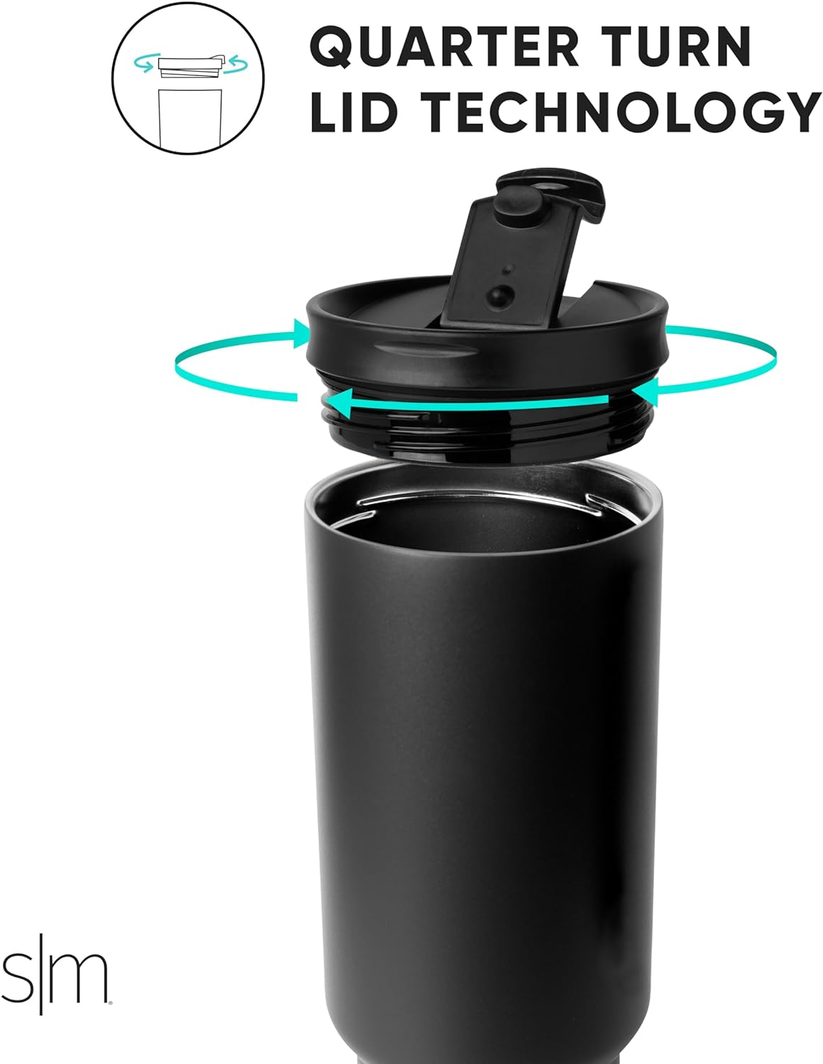 Simple Modern Officially Licensed NBA Warriors 30 Oz Tumbler with Flip Lid and Straws | Insulated Cup Stainless Steel | Gifts for Men Women | Trek Collection | Golden State Warriors image number 6