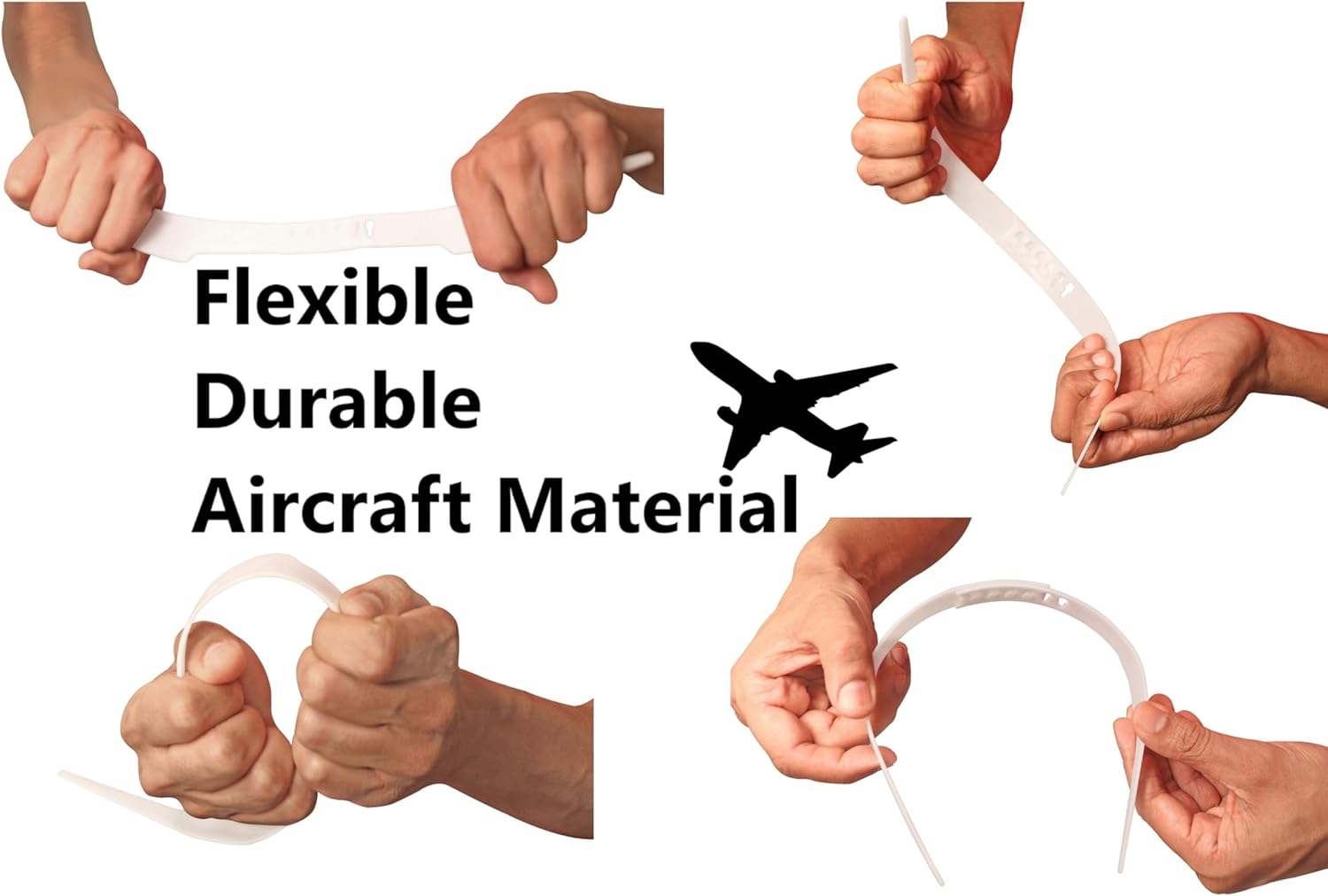 Slick Collar Adjustable Shirt Collar Support Bundle with Collar Stays for Men Women Shirt & Polo Collar, White, 6 Count (Pack of 1) image number 3