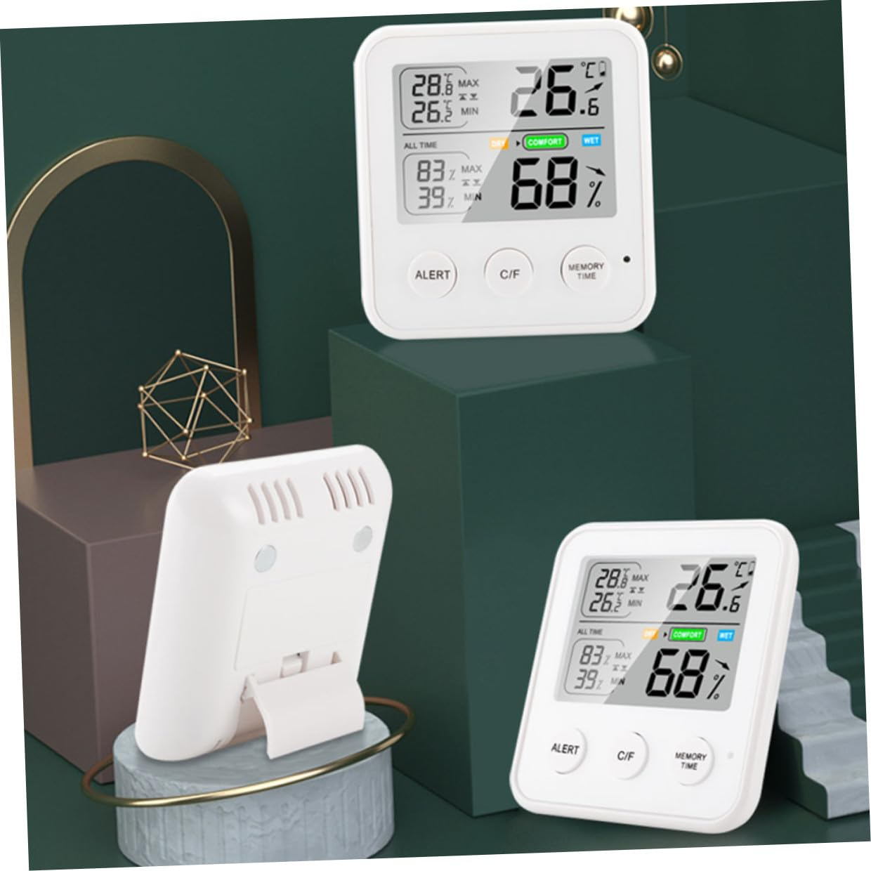 High Precision Digital Thermohygrometer for Indoor Use Multipurpose Hygrometer Thermometer with LCD Display Abs Material Accurate Temperature Humidity Sensor for Home Office image number 3