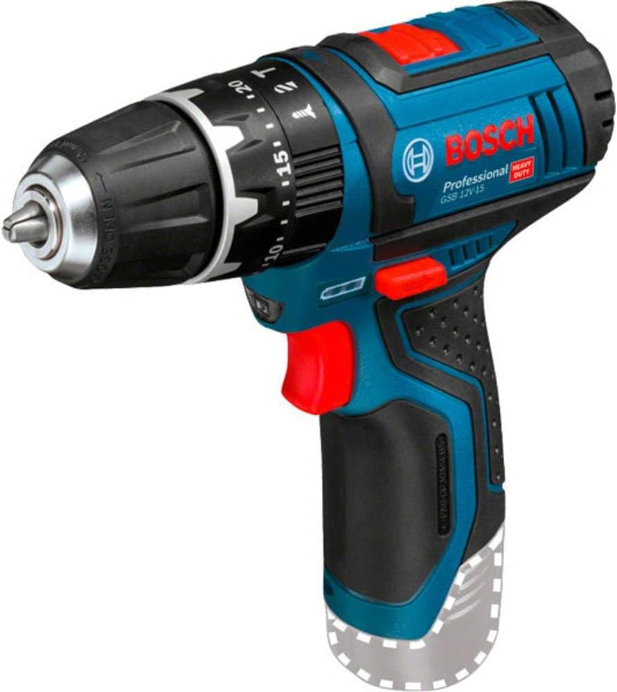 Bosch Professional 12V System GSB 12V-15 Cordless Impact Drill/Driver (Without Battery or Charger, in Cardboard Box) image number 2