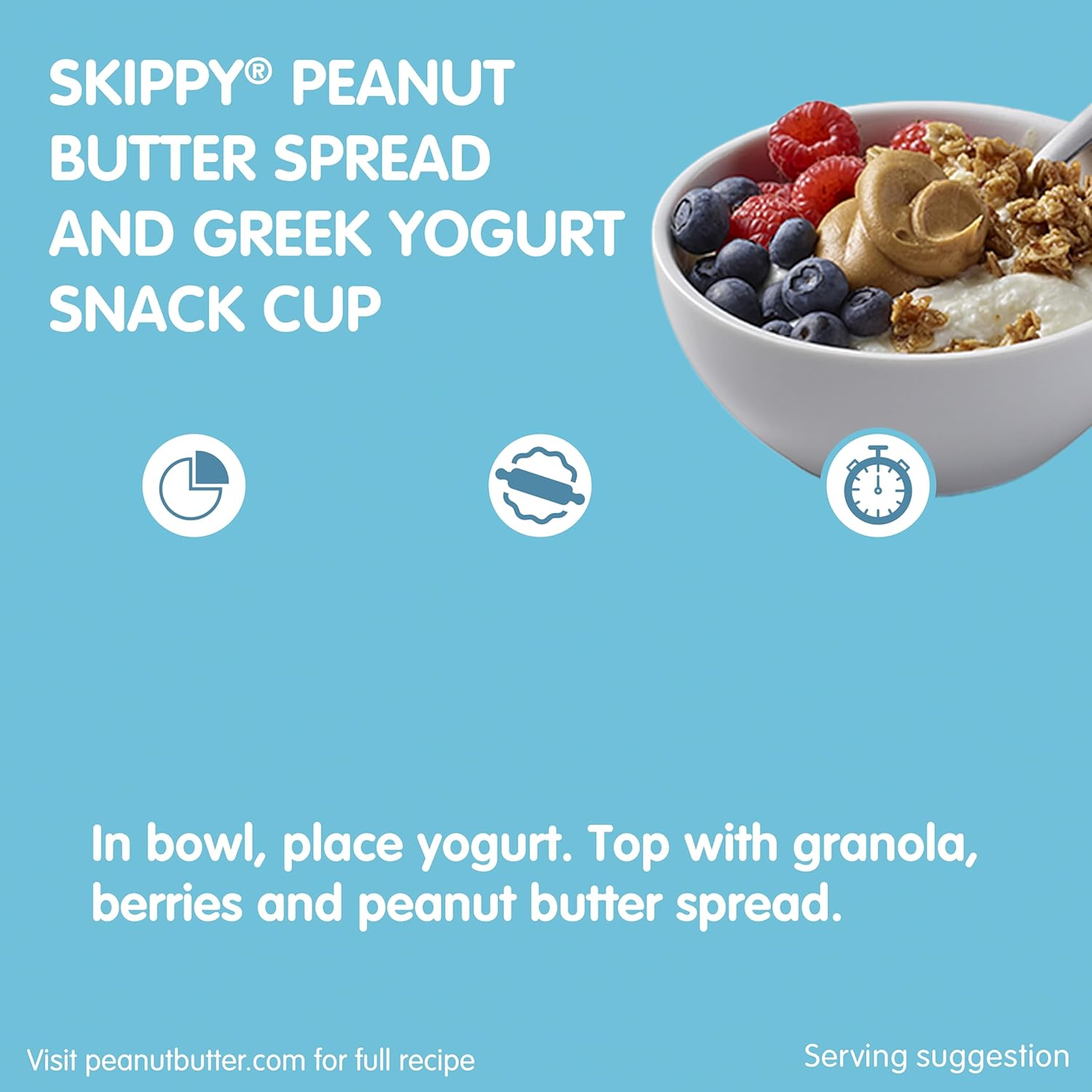 SKIPPY Natural Peanut Butter Spread, Creamy, 7 G Protein per Serving, 15 Oz. (8 Pack) image number 2