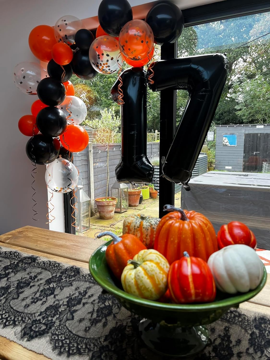 Number 1 Balloon 40 Inch Jumbo Digit Mylar Foil Black Balloons for Girl Boy 1St 1 11 21 Birthday Decorations Baby Shower Photo Shoot, Wild One Giant Balloons