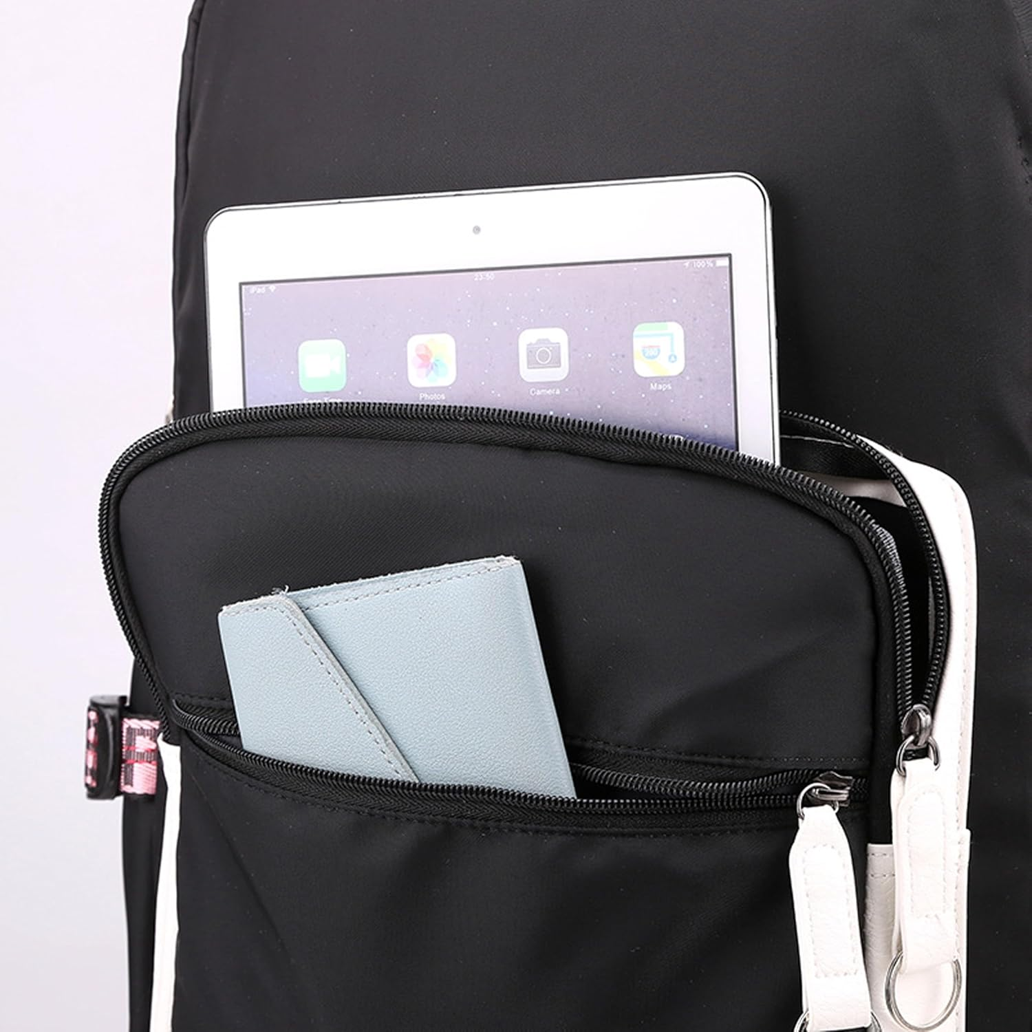 Roffatide Anime Kuromi Print Business Casual Laptop Shoulders Backpack Travel Hiking Daypacks Rucksack 17 Inch