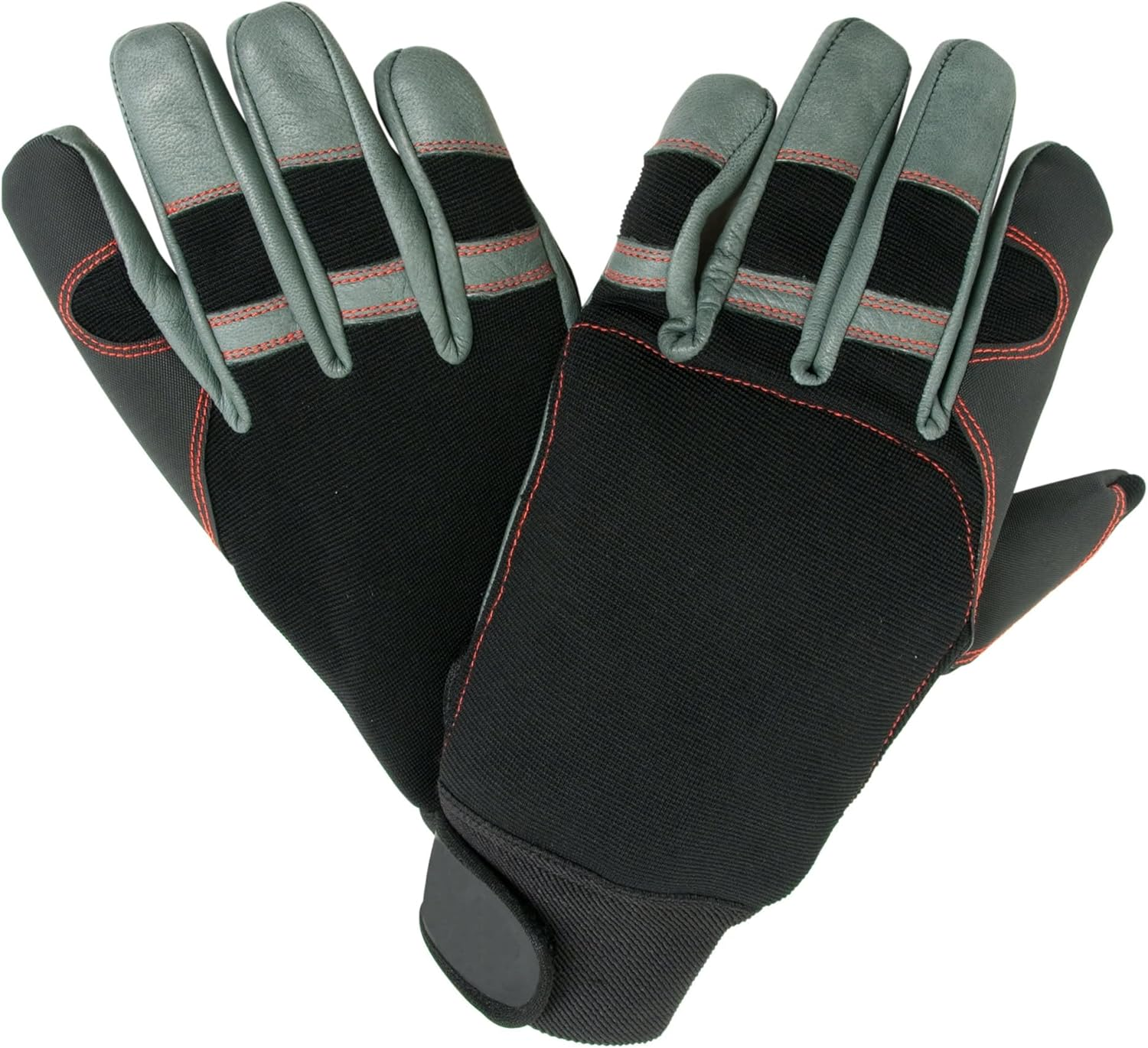 OREGON 295395 4 Way Stretch Leather Chainsaw Protective Glove (Medium (9)),Black image number 1