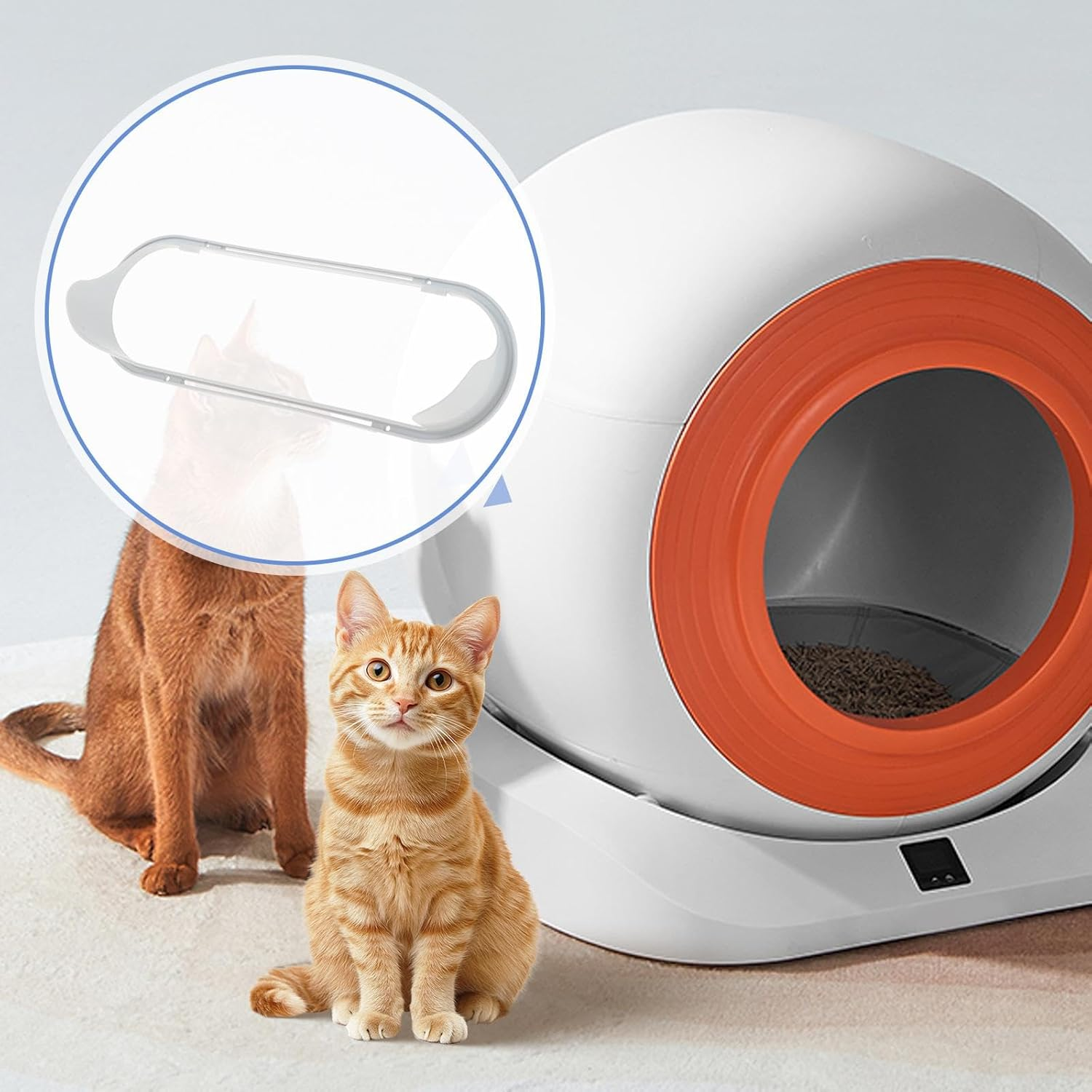 Yuksok Cat Litter Box Accessories,Cat Litter Tray,Efficiently Control Easy to Install Pet Supplies Parts Replaces for Q-Clean, Support Frame image number 2