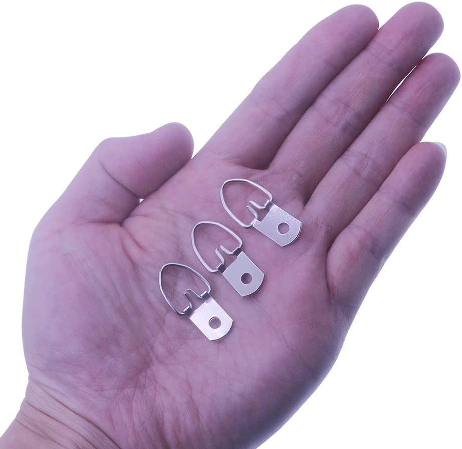 D-Ring Picture Hangers with Screws 100 Pcs, Single Hole Picture Hanging Hardware, Picture Hooks for Mirror, Clock, Decoration, Paintings, Artwork Picture Frame