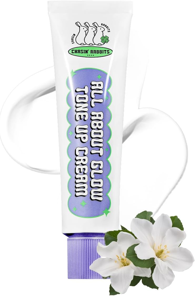 CHASIN' RABBITS All about Glow Tone-Up Cream 1.69 Fl. Oz, Natural Makeup Base, Dewy Hydration, Long Lasting Makeup with Soft Texture, Korean Beauty image number 1