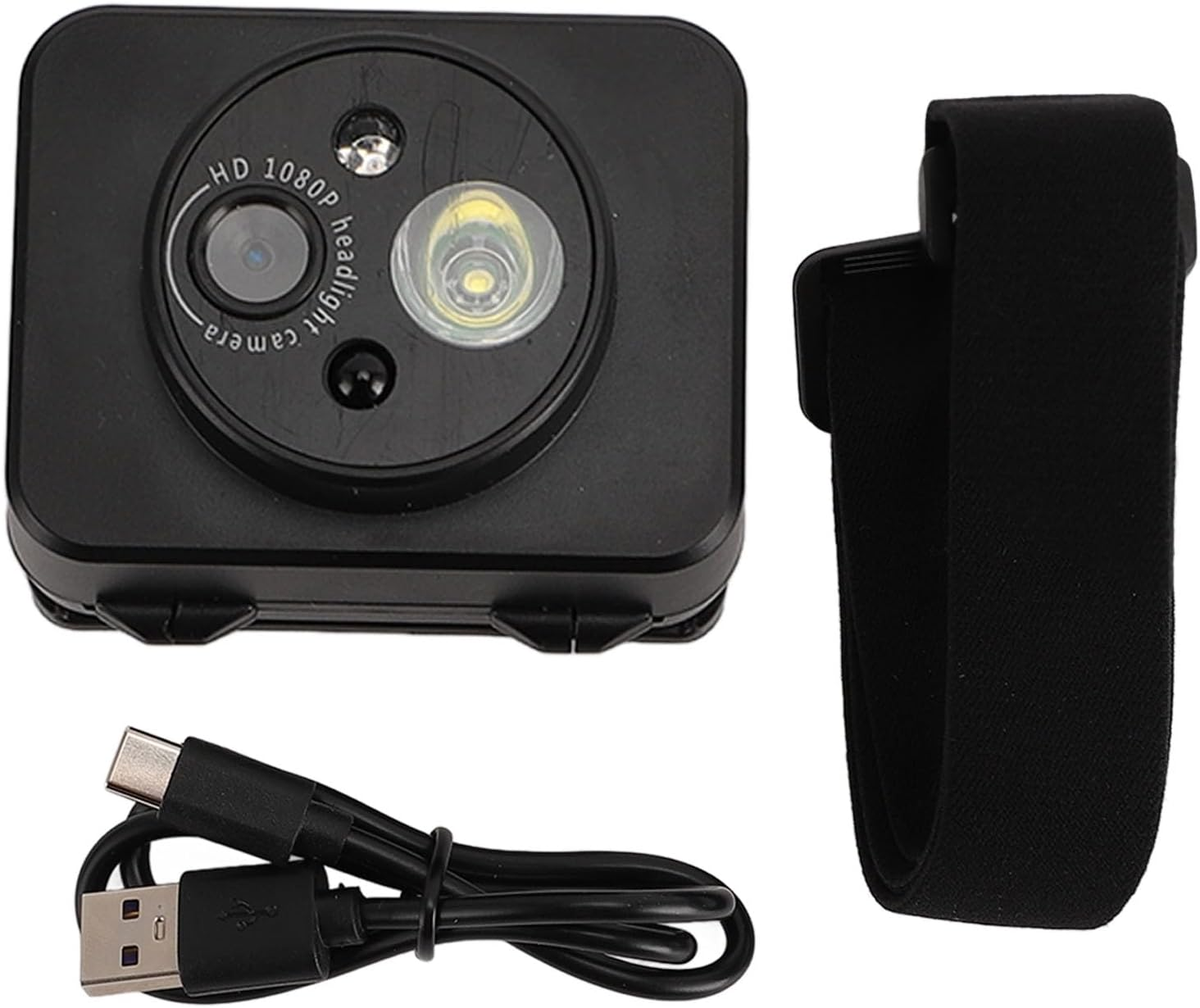 LICAEVEY Mini Head-Mounted Action Camera, 1080P 45 Deg Adjustment Smart Sensing with LED Headlamp Sport Camera for Outdoor Sports Traveling image number 5