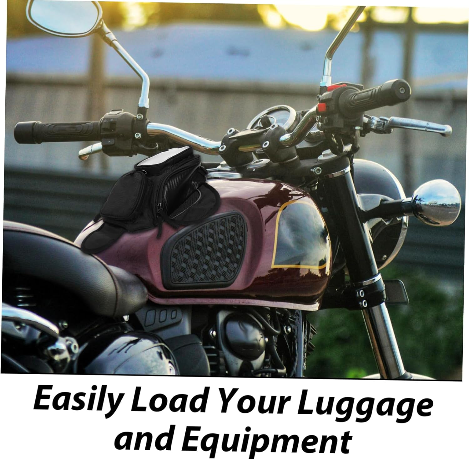 JECOMPRIS Motorcycle Tank Bag Magnetic Lock Portable Storage Bag for Motorbike Waterproof Backpack image number 5