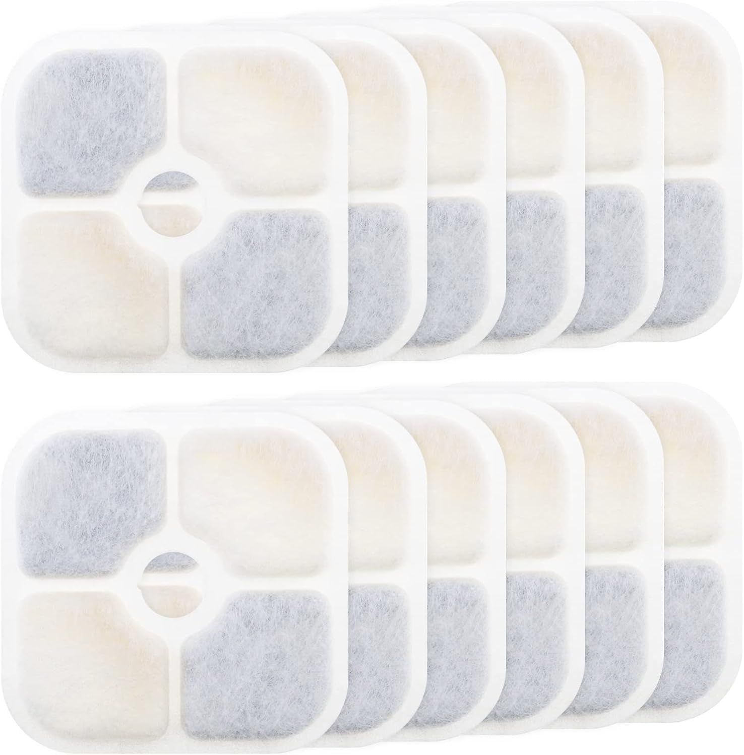 12PCS Pet Fountain Filters Compatible with Catit PIXI 43717 Cat Water Fountain Cat Water Dispenser Filters Pet Fountain Accessories 8.4X8.4Cm image number 3