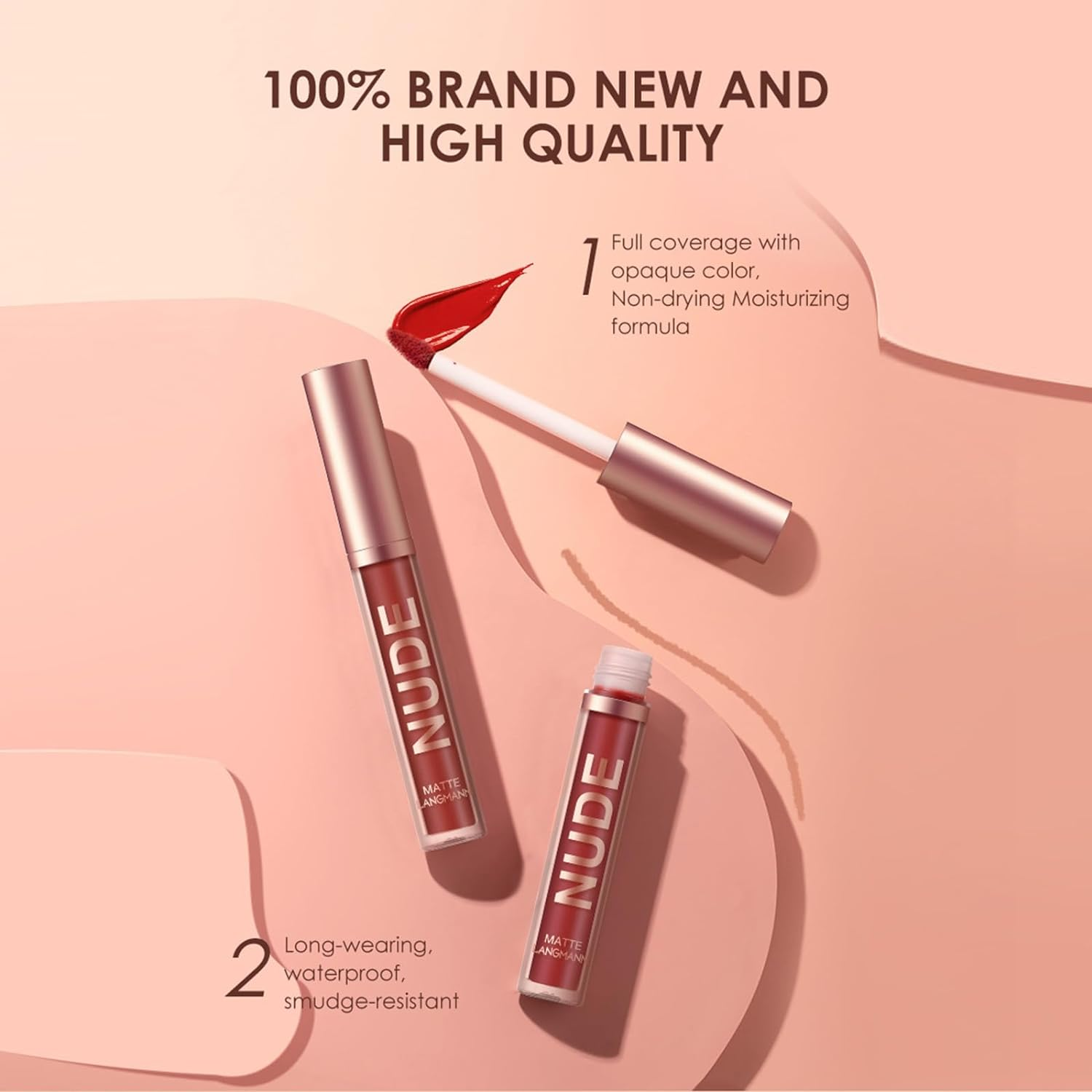 Enmart 12Pcs Lipstick Makeup Set, 2 in 1 Lip Liner Lip Gloss Set, Matte Liquid Lipsticks, Lip Liners Pencil, Long Lasting Waterproof Moisturizer Pigmented Lipstick, Beauty Lip Cosmetics for Girls