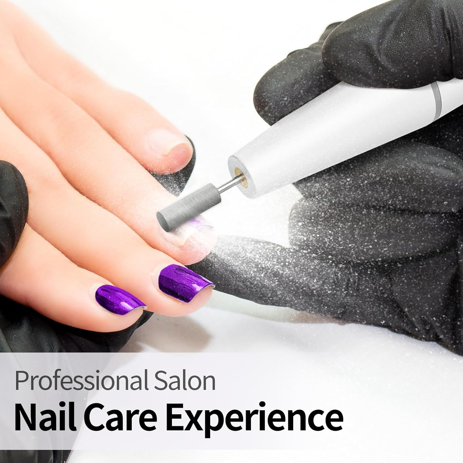 Electric Nail Drill Kit Professional - 9 Speed Cordless Electric Nail File with LED Display, Portable Nail Drill Machine for Acrylic Gel Nails, Hand Feet Trimmer Buffer Tool for Women Men Baby Blue image number 2