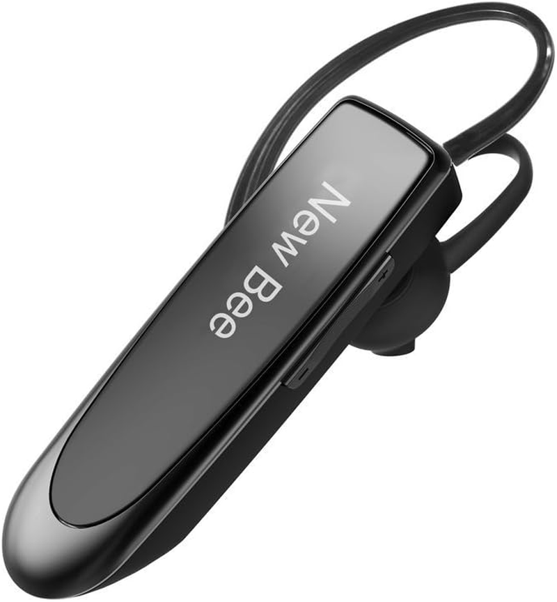 Bluetooth Headset Handsfree Wireless Bluetooth Earpiece New Bee Driving Earphone with Noise Cancelling Microphone 24 Hrs Talk Time Business In-Ear Headphones Earbuds for Apple Iphone X 8 7 6 6S, Samsung Galaxy, HTC, LG, SONY, PC, Laptop (Black) (Black) image number 4