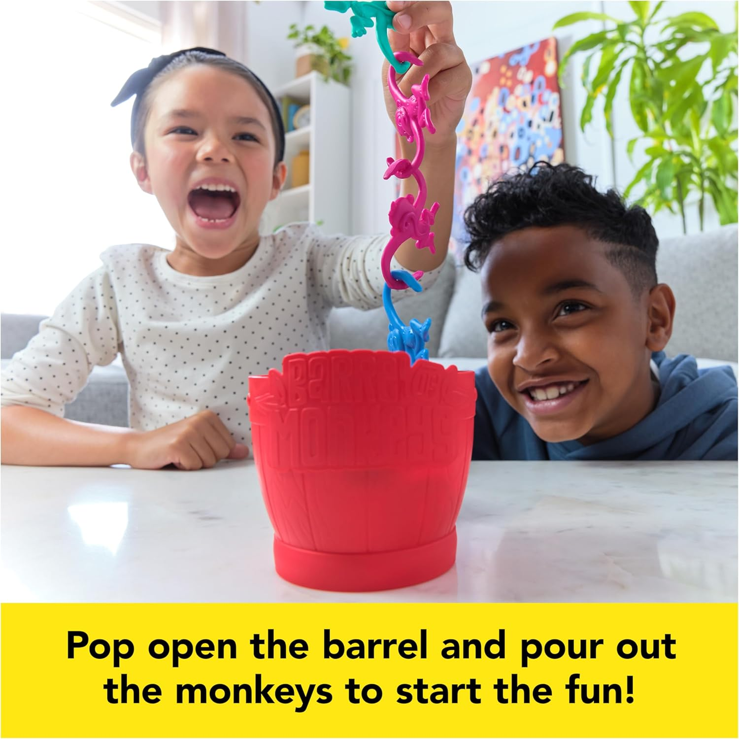 Barrel of Monkeys New Look - Retro Linking Family Game | Preschool, Classic Games | Ages 3+