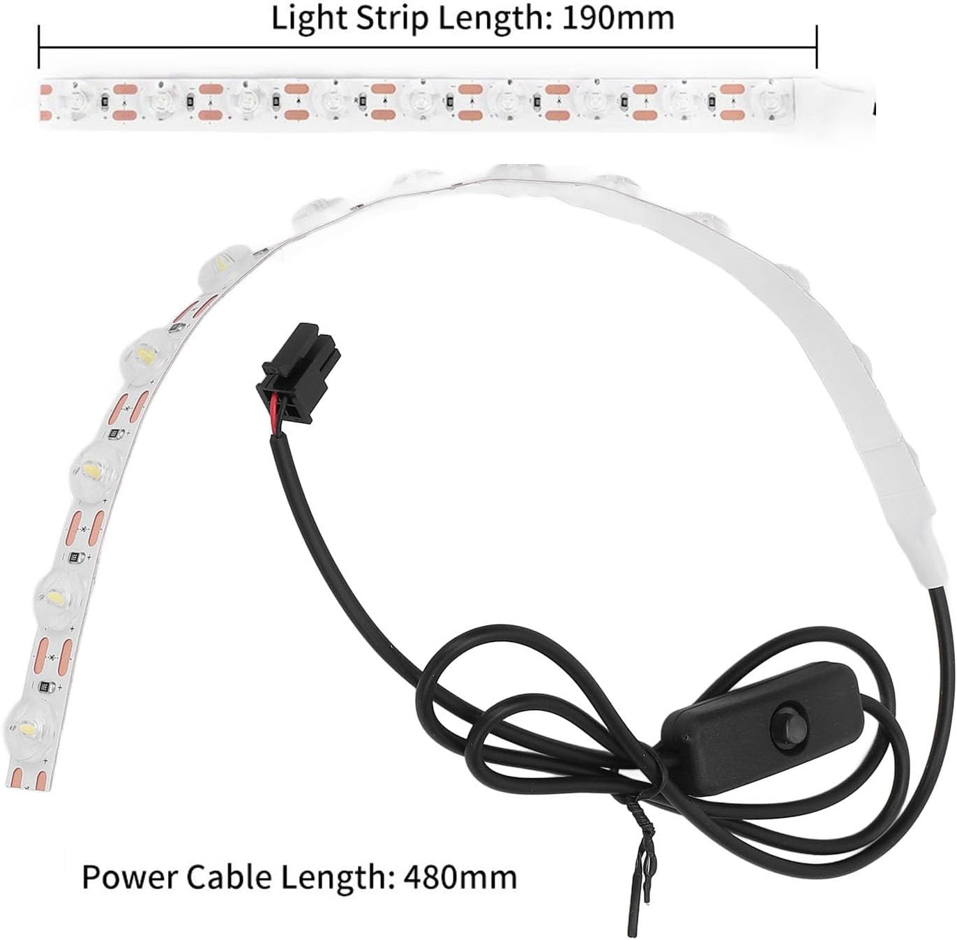 3D Printer LED Light Strip Kit for Bambu Lab A1, 24V High Brightness Ra95 White Light Strip, 3D Printer Accessories Parts image number 6