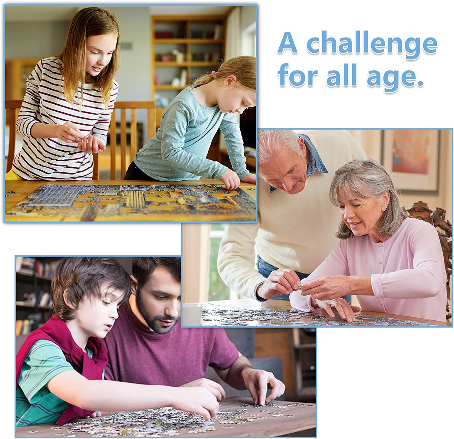 HUADADA Jigsaw Puzzles for Adults 1000 Pieces, Puzzles for Adults 1000 Piece, Challenging Game Toys, Impossible Puzzle, Family Decoration Puzzle - Adventure Camping image number 1