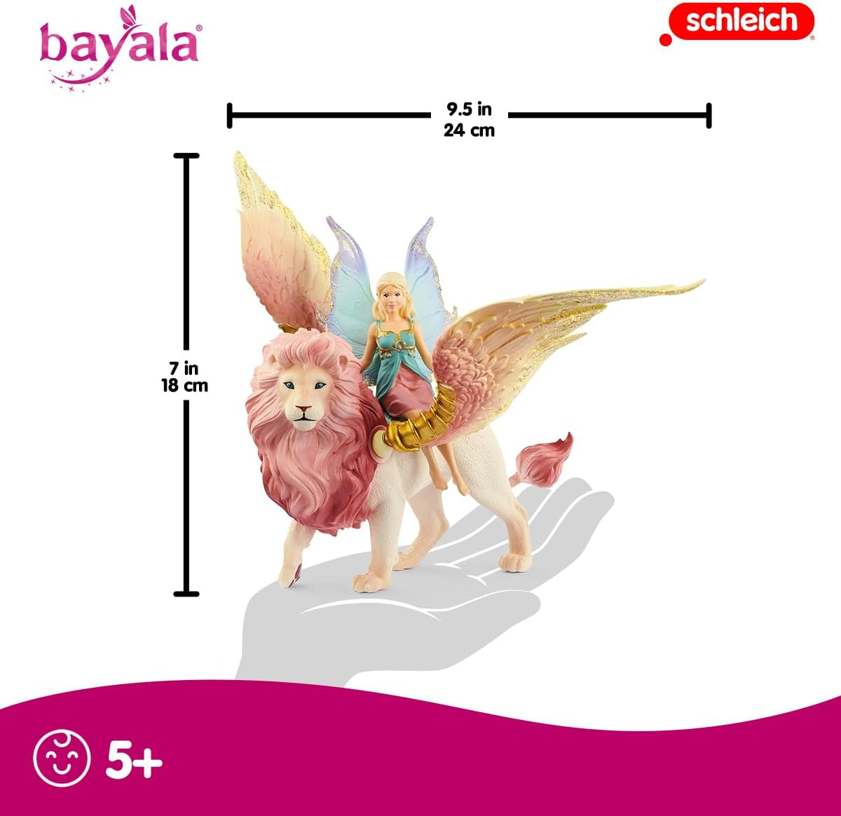 Schleich - Fairy in Flight on Winged Lion image number 6