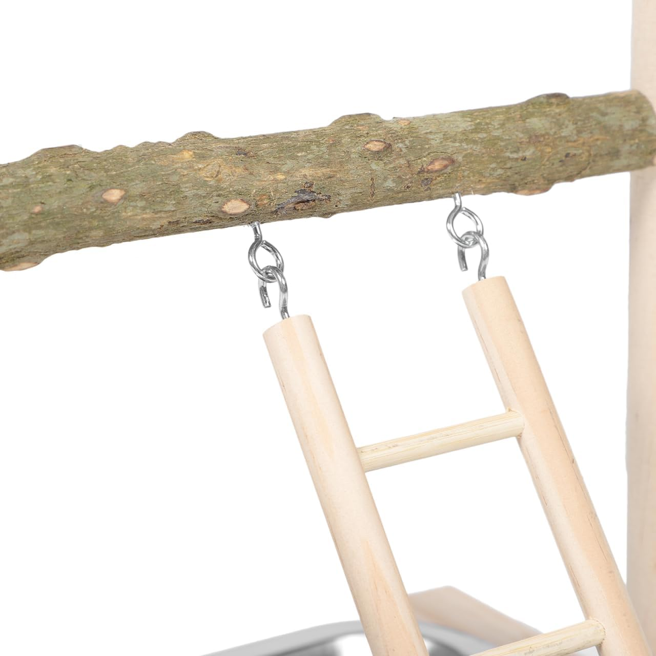 SUPVOX 1Set Bird Playground with Ladder Parakeet Perch Stand for Training and Play Natural Wood Bird Stand for Parrots Desktop Toy for Parakeets and Cockatiels image number 2