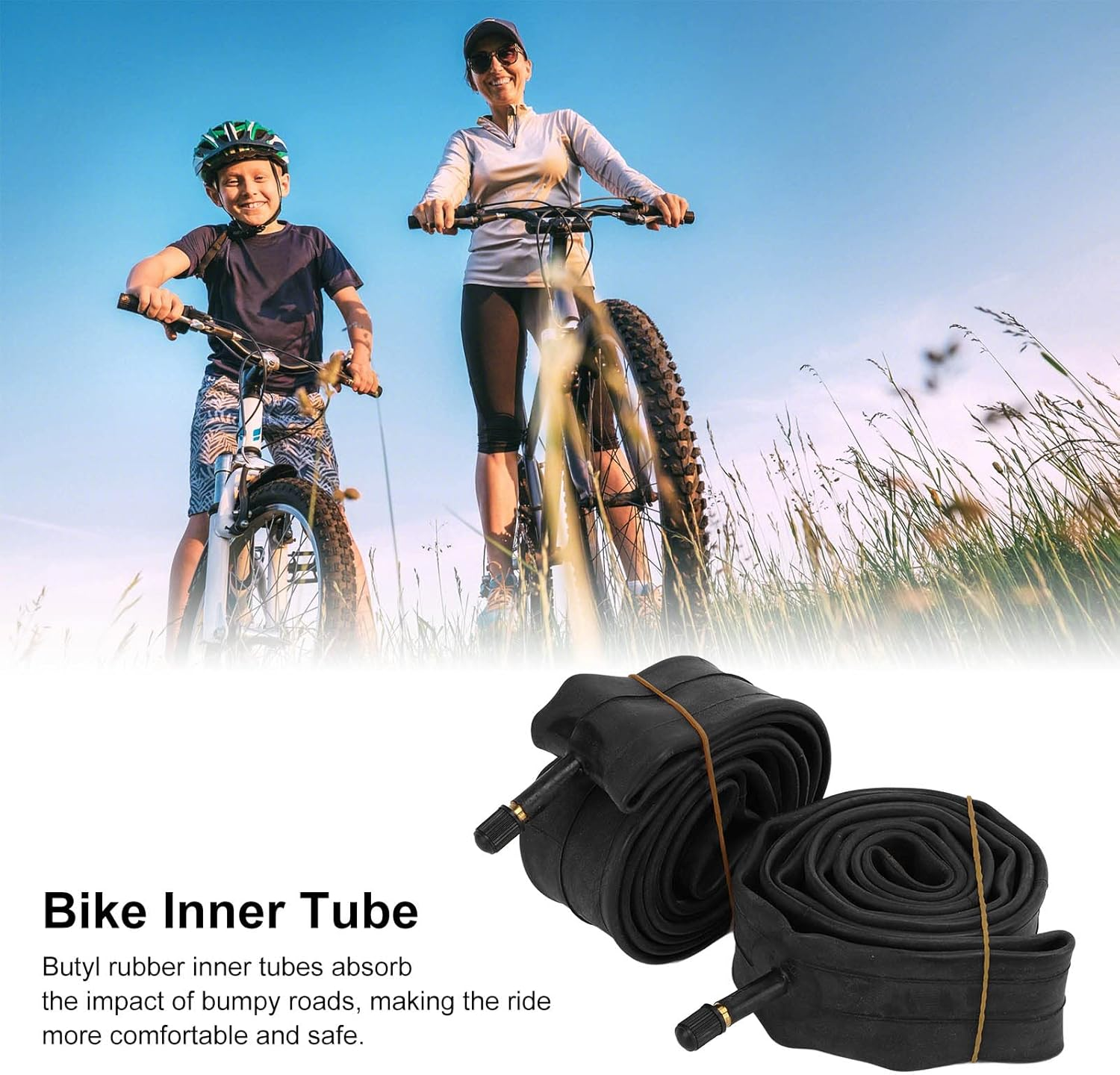 Rim Rubber Inner Tube, Bike Inner Tube for Bike(20X1.75/2.125 Beautiful Mouth) image number 2