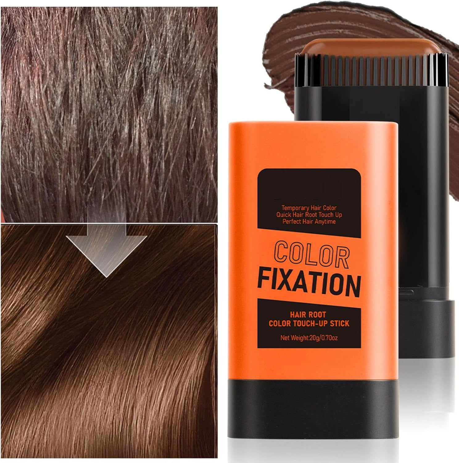 Hair Coloring Brush - Quick Hair Dye, Travel Friendly Hair Color Cream | Instant Hair Dye, Safe Portable Coloring Tool, Professional Hair Dye Brush, Convenient Temporary Dye Comb for Adults image number 4