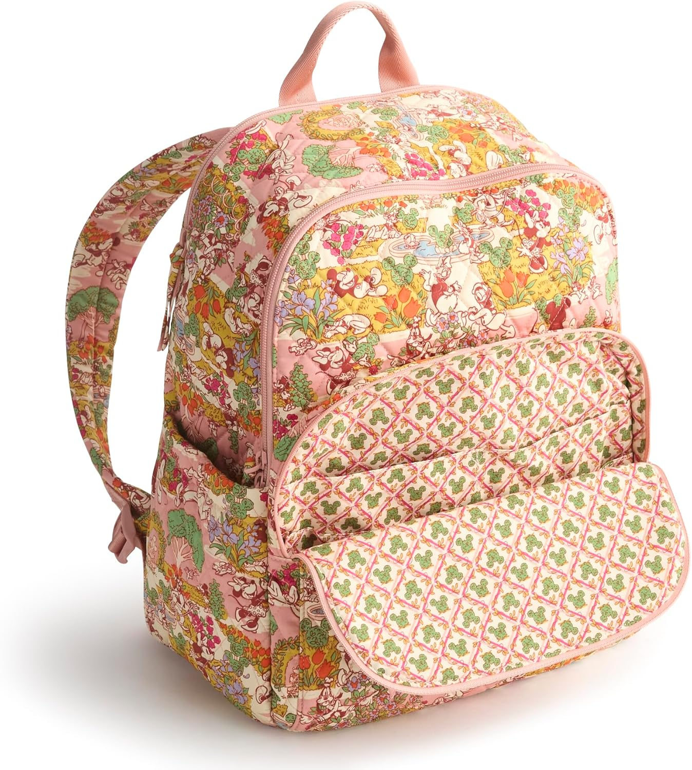 Vera Bradley Women'S Disney Premium Cotton Bancroft Backpack, Mickey'S Promenade, One Size image number 1