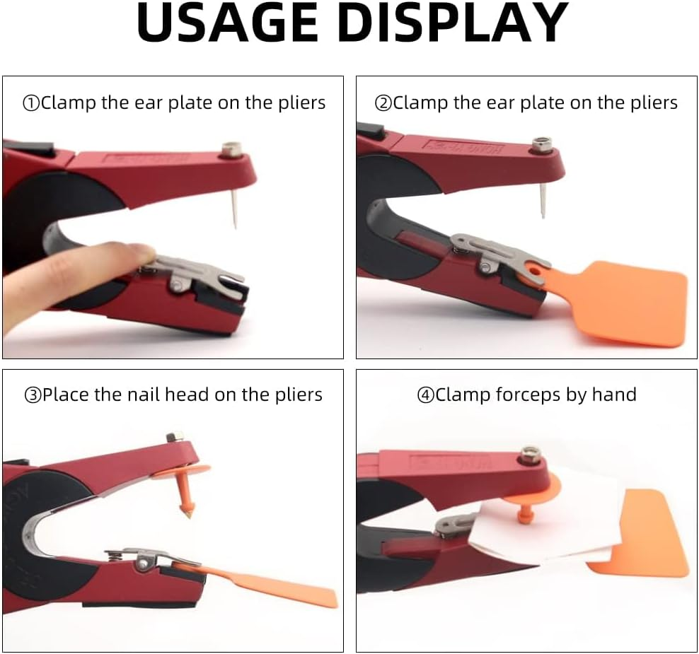 Blank Cattle Ear Tags 100 Pieces TPU Large Livestock Ear Tags Customized Identification Blank Tags for Sheep Cattle Calf Hog (Orange) image number 6