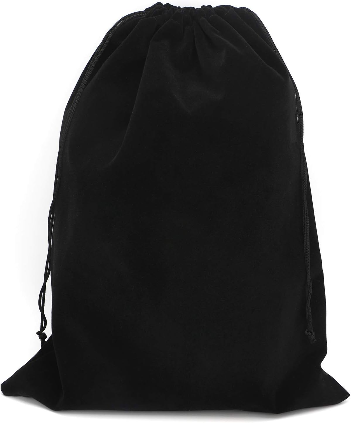 Segbeauty Satin Liner Storage Bag Drawstring Velvet Pouch 11.8X15.7 Inch Black Gym Bag Garment Organizer for Diffuser, Straighteners, Clothes image number 3