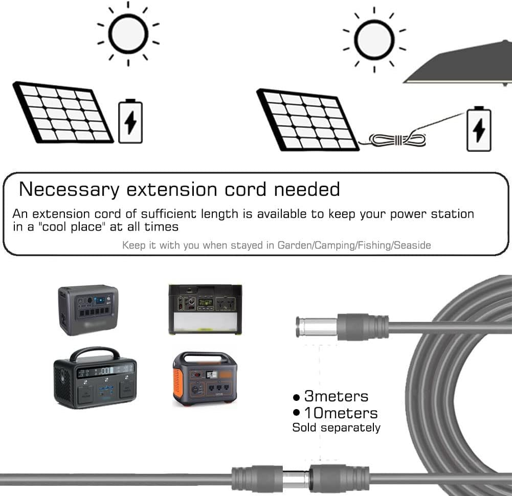 Solar Kits Adapter DC 8Mm Cable Compatible with MC4 Connectors to Charge the Portable Power Station Solar Generator Powered by Solar Panels image number 4