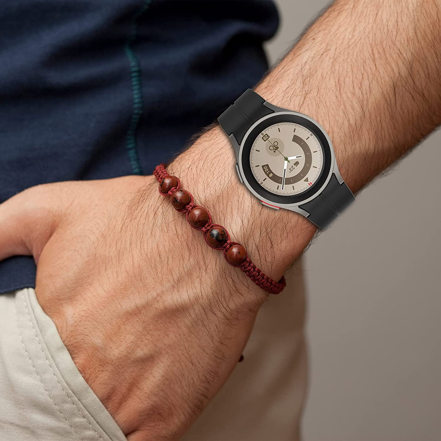 Reayou Magnetic Band for Samsung Galaxy Watch Fe,Watch 7/6/5/4(40/44Mm),6 Classic(43/47Mm),5 Pro(45Mm),4 Classic(42/46Mm),Soft Silicone Sport Bracelet Wristband Strap for Samsung Smartwatch image number 6