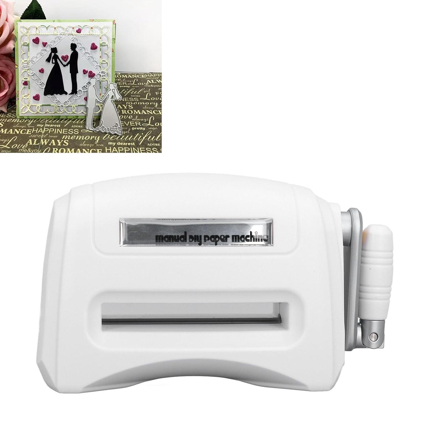 Die Cutting and Embossing Machine, Mini Manual Die Cut Machine Portable Card Making and Scrapbooking Supplies Tools with Backing Boards for Crafting and Scrapbooking image number 3