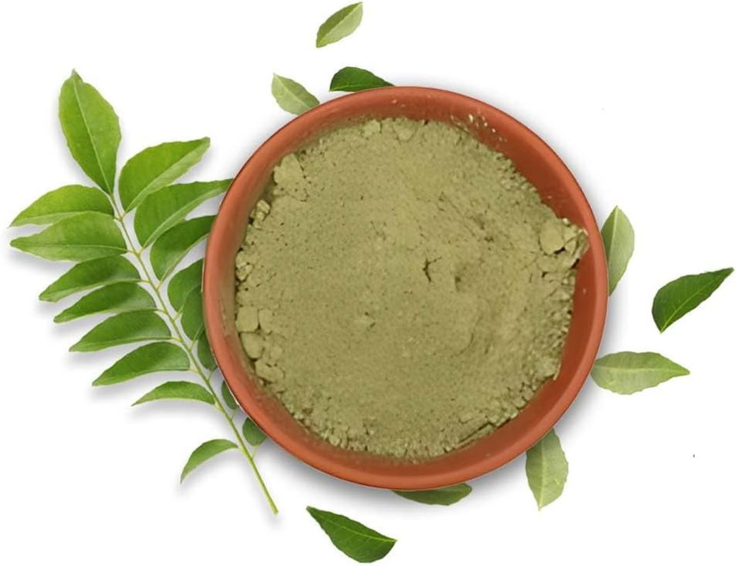 Organic Curry Leaf Powder - Kadi Patta, Rich Nutrients, Culinary & Medicinal Uses, Promotes Hair Growth, Reduces Hair Fall & Graying, Skin Care, Regulates Blood Sugar, Boosts Immunity (100G) image number 2