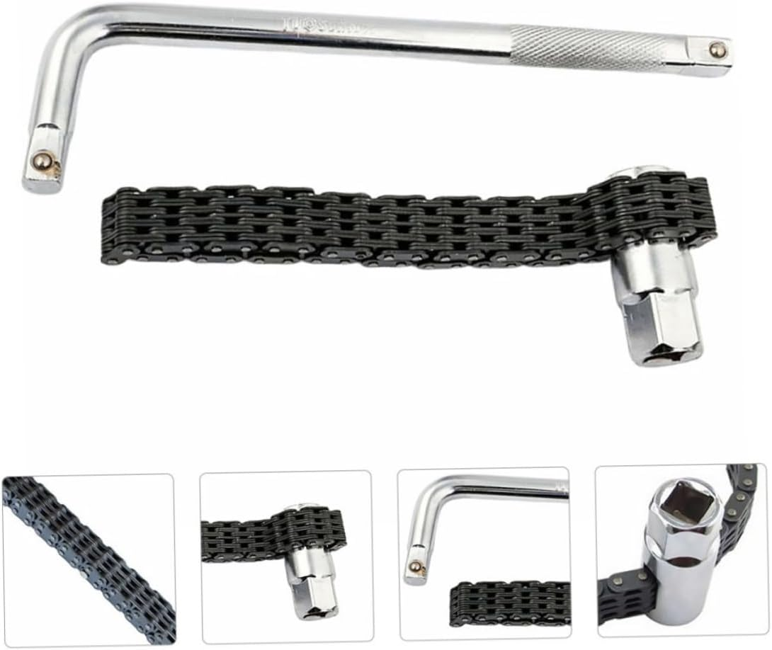 FUNOMOCYA Wrench Chain Wrench Oil Strainer Removal Tool Chain Supply for Automotive Repair Device Accessory for Vehicle Maintenance