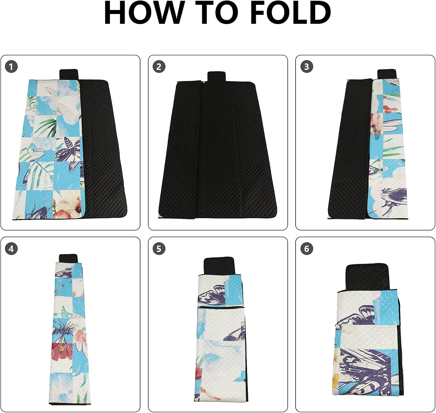 AMMSUN Picnic Blanket Mat Rug Waterproof Sandproof 200X200Cm 4-8 Person Extra Large Beach Blanket Easy to Fold Lightweight Skin-Friendly and Comfortable for Beach, Camping,Family Concerts,Park image number 2